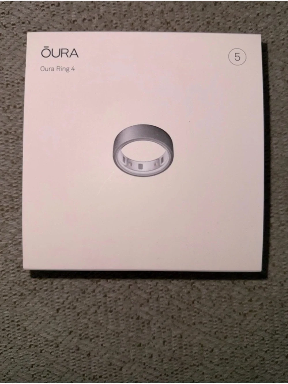 Oura Ring gen 4 stealth size 5
